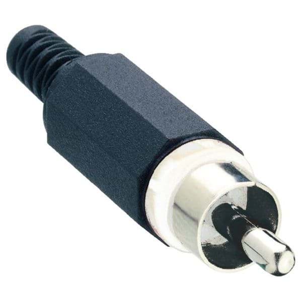 Afbeelding van RCA steker pvc tule zwart wit Lumberg